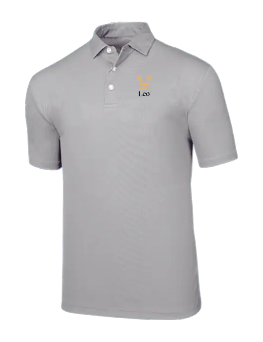Callaway Birdseye Light Grey Polo w/Leo Logo