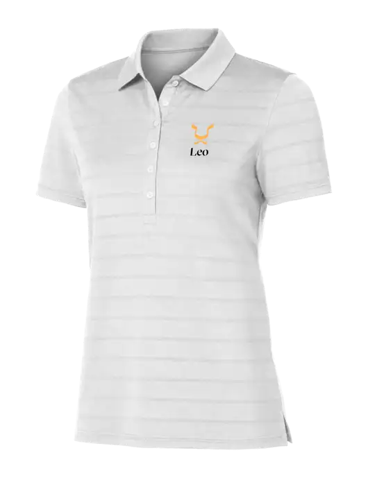 Callaway Womens Bright White Ventilated Polo w/Leo Logo