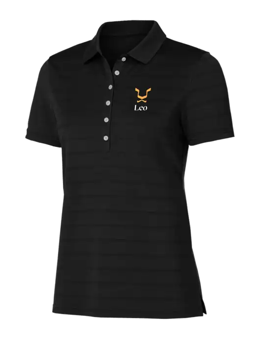 Callaway Womens Black Ventilated Polo w/Leo Logo