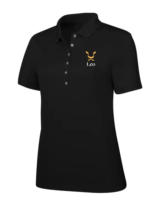 Callaway Womens Ottoman Black Polo w/Leo Logo