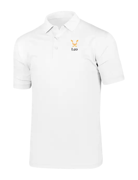 Callaway Vibrant Bright White Ventilated Polo w/Leo Logo
