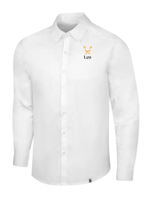 OGIO White Commuter Woven Shirt w/Leo Logo