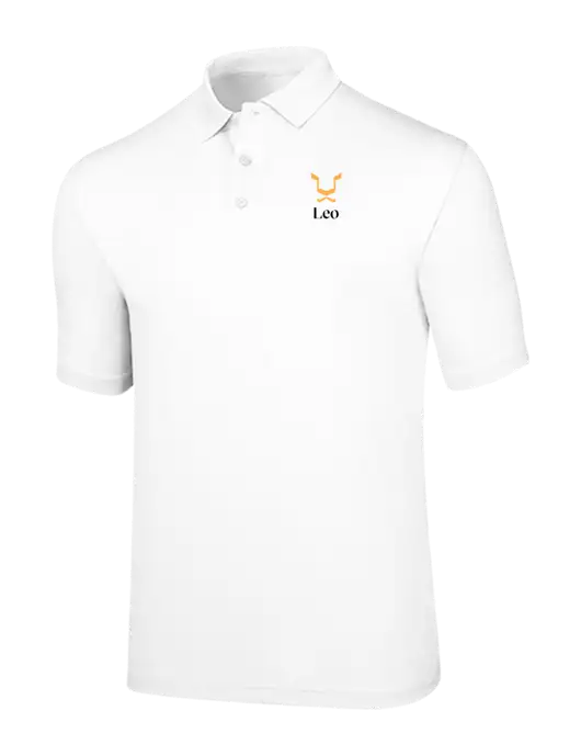 Callaway Opti-Dri White Chev Polo w/Leo Logo