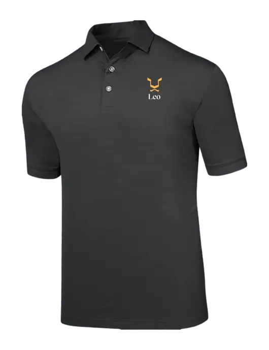 Callaway Black Fashion Tonal Polo w/Leo Logo