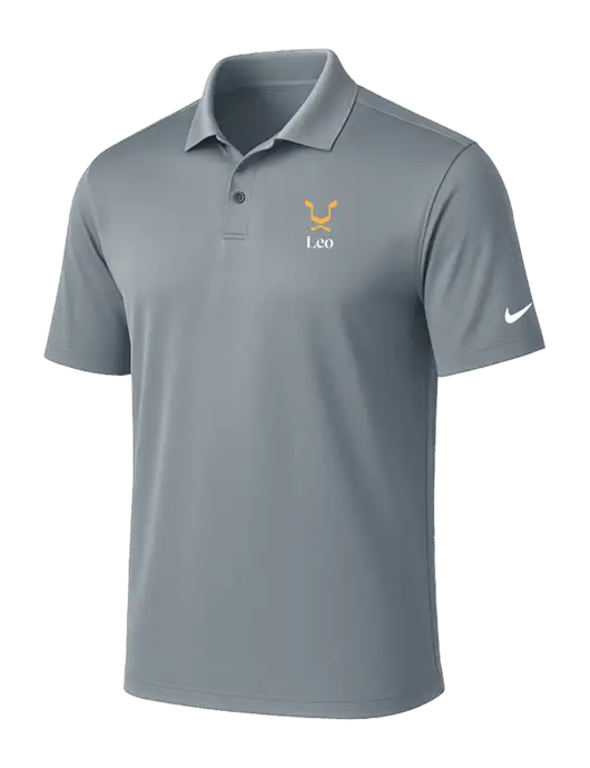NIKE Medium Grey Victory Solid Polo w/Leo Logo