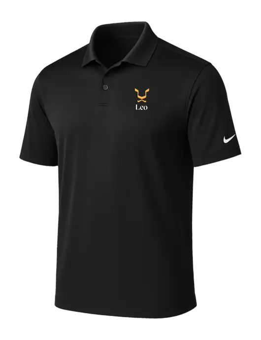 NIKE Black Victory Solid Polo w/Leo Logo