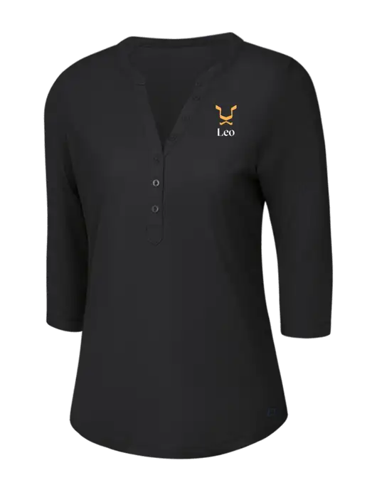 OGIO Blacktop Jewel Henley w/Leo Logo