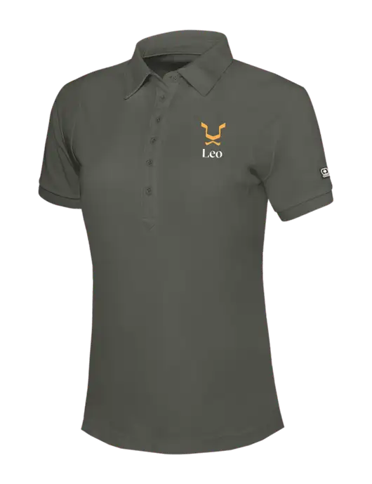 OGIO Womens Medium Grey Jewel Polo w/Leo Logo