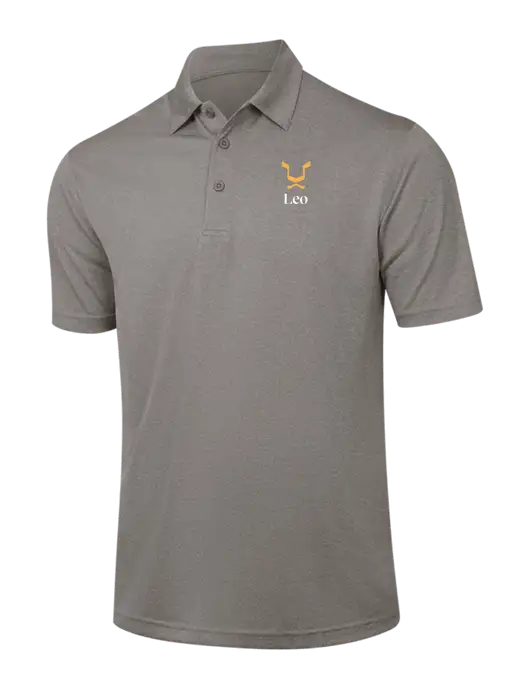 Medium Grey Heather Contender Polo w/Leo Logo