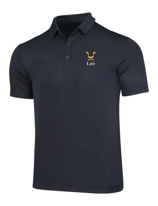 Black Posi-UV Pro Polo w/Leo Logo
