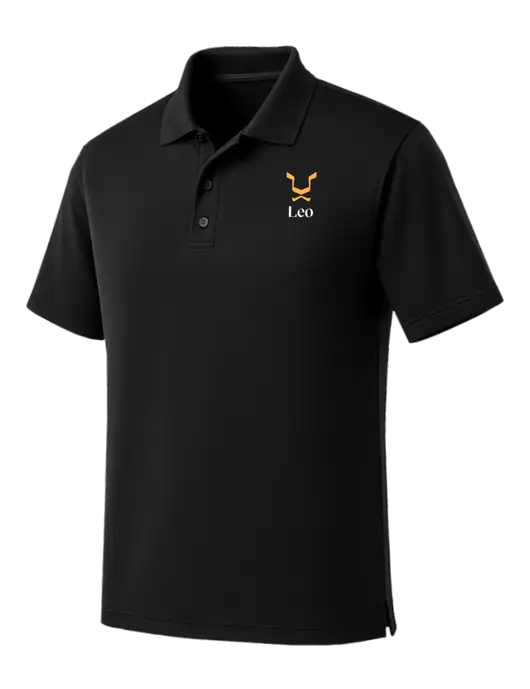 Black Dry Zone UV Micro Mesh Polo w/Leo Logo