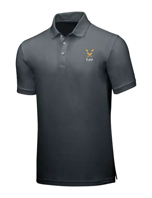 Dark Grey Core Classic Pique w/Leo Logo
