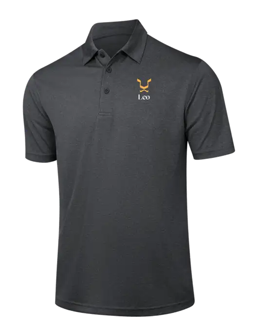 Dark Grey Heather Contender Polo w/Leo Logo