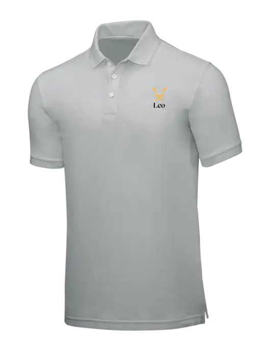 Light Grey Core Classic Pique w/Leo Logo