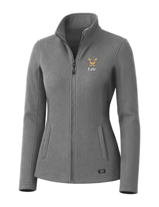 OGIO Medium Grey Womens Grit Fleece Jacket w/Leo Logo