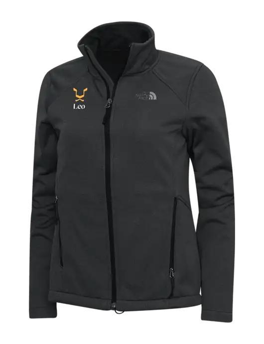 North Face Dark Grey Heather Womens Ridgewall Soft Shell Jacket w/Leo Logo