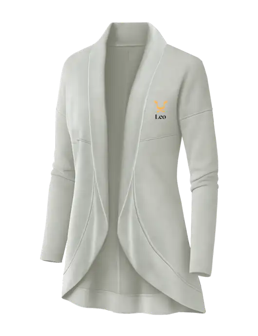 OGIO Ivory Snow Womens Luuma Cocoon Fleece w/Leo Logo