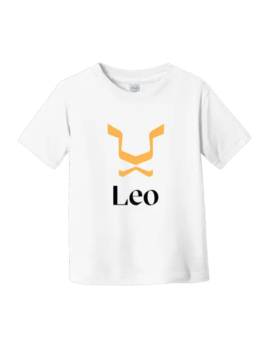 Rabbit Skins White Toddler Fine Jersey Tee w/Leo Logo
