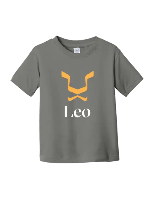 Rabbit Skins Charcoal Toddler Fine Jersey Tee w/Leo Logo