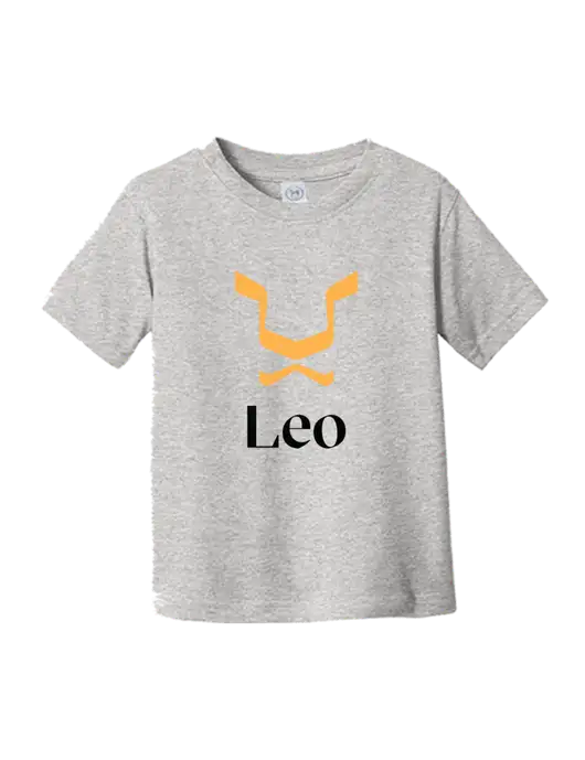 Rabbit Skins Light Grey Heather Toddler Fine Jersey Tee w/Leo Logo
