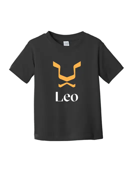 Rabbit Skins Black Toddler Fine Jersey Tee w/Leo Logo