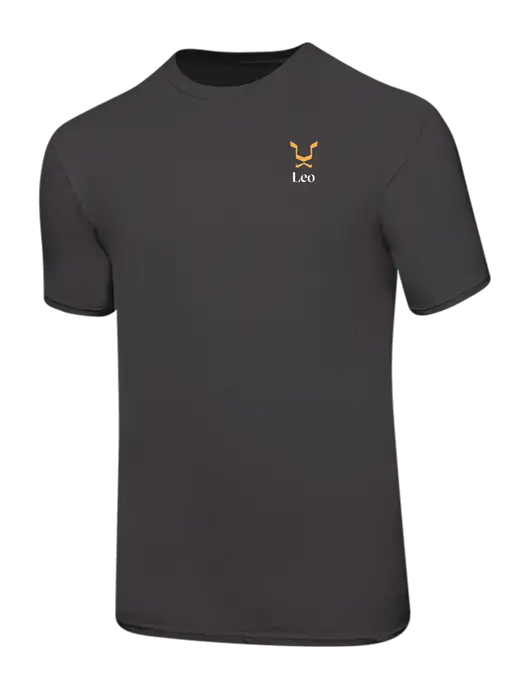 Ring Spun Charcoal 4.5 oz T-Shirt w/Leo Logo