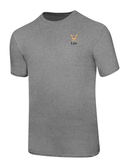 Ring Spun Light Heather Grey 4.5 oz T-Shirt w/Leo Logo
