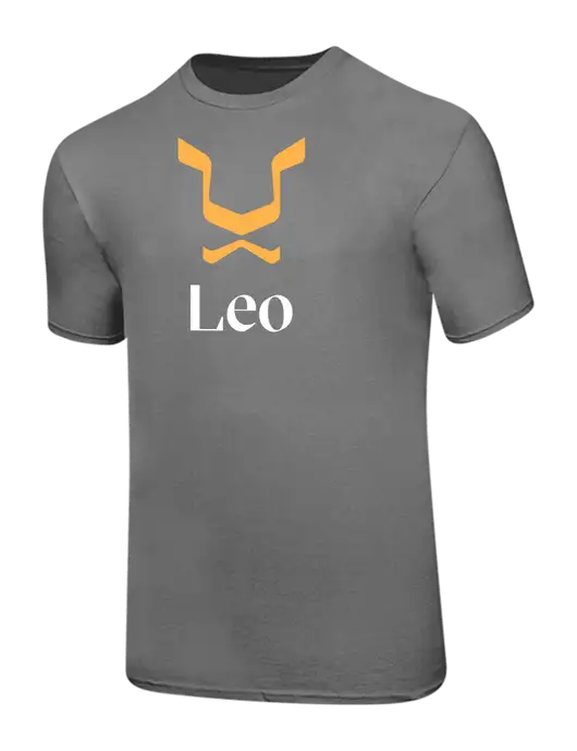 Ring Spun Medium Grey 4.5 oz T-Shirt w/Leo Logo