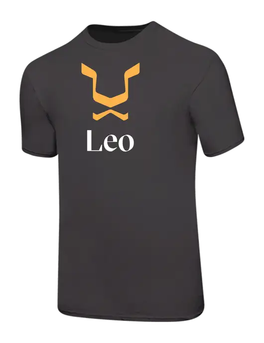 Ring Spun Charcoal 4.5 oz T-Shirt w/Leo Logo