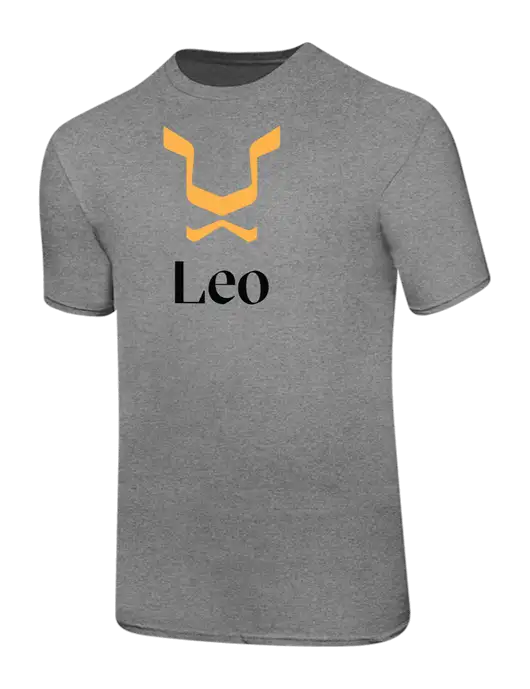 Ring Spun Light Heather Grey 4.5 oz T-Shirt w/Leo Logo