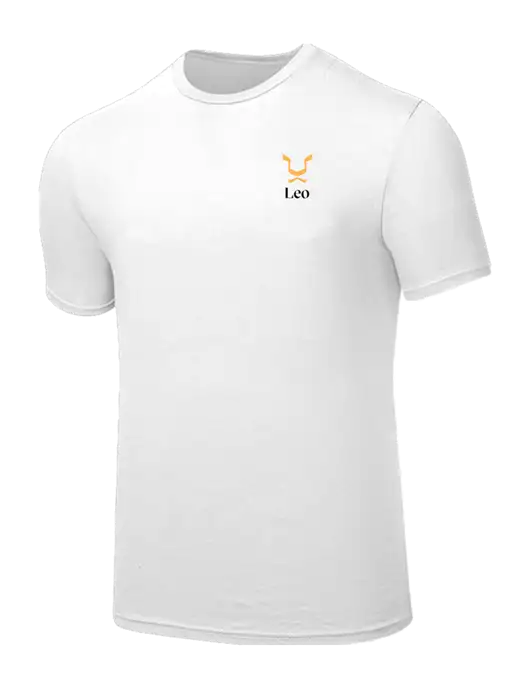 Seriously Soft White T-Shirt w/Leo Logo