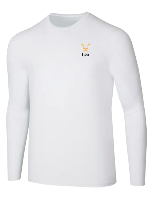 Seriously Soft White Long Sleeve T-Shirt w/Leo Logo
