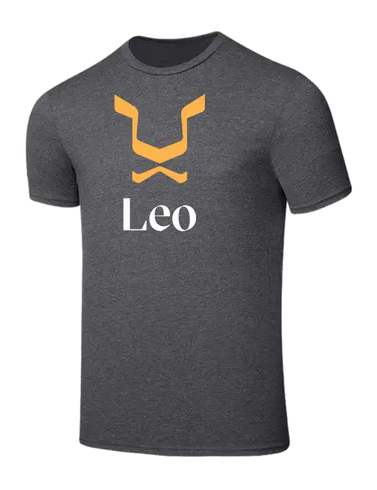 Seriously Soft Heathered Charcoal T-Shirt w/Leo Logo