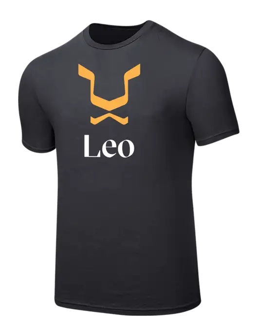 Seriously Soft Charcoal T-Shirt w/Leo Logo