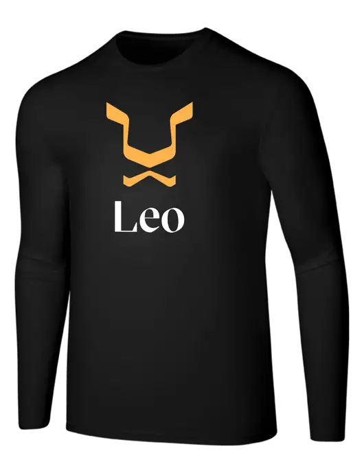 Seriously Soft Black Long Sleeve T-Shirt w/Leo Logo