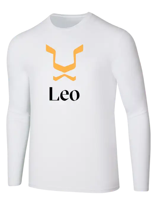 Seriously Soft White Long Sleeve T-Shirt w/Leo Logo
