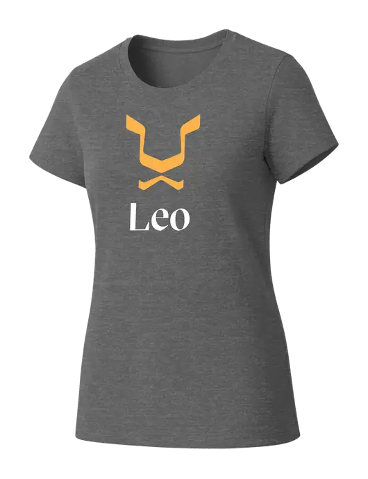 Womens Seriously Soft Grey Frost T-Shirt w/Leo Logo