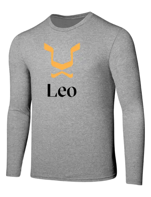 Seriously Soft Light Heathered Grey Long Sleeve T-Shirt w/Leo Logo