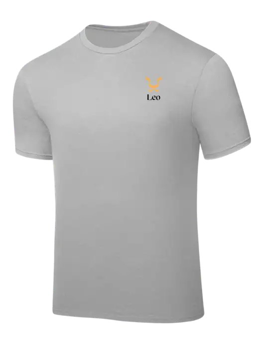Silver PosiCharge Competitor Tee w/Leo Logo