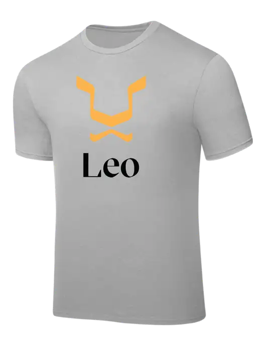 Silver PosiCharge Competitor Tee w/Leo Logo
