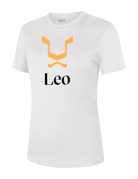  Womens White PosiCharge Competitor Tee w/Leo Logo
