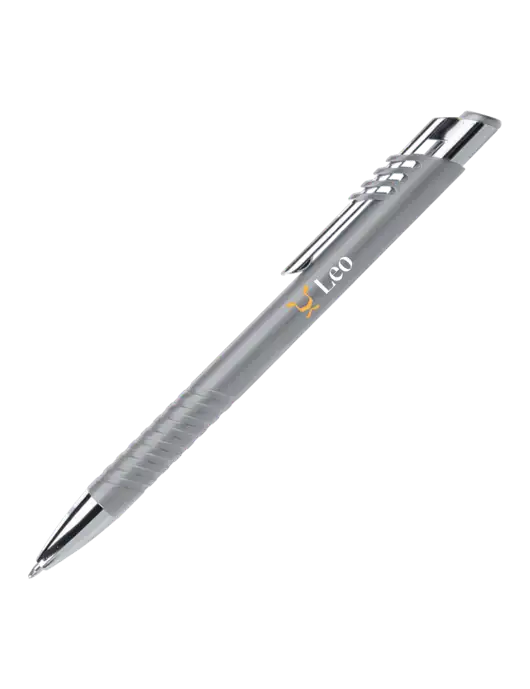 Schirhart Grey Pen - Black Ink w/Leo Logo
