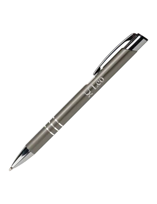 Laurent Gunmetal Pen - Black Ink w/Leo Logo