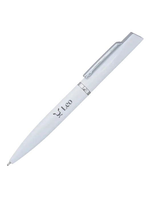 Santos White Pen - Black Ink w/Leo Logo