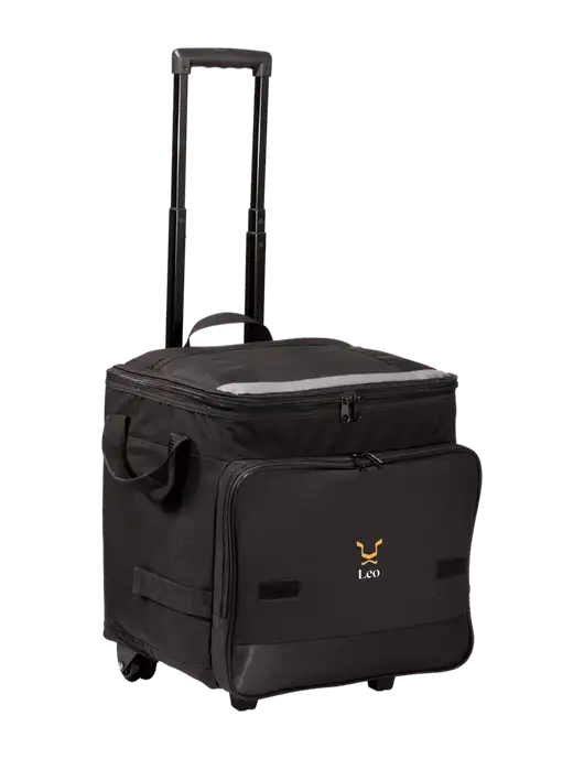 Black Rolling Cooler w/Leo Logo