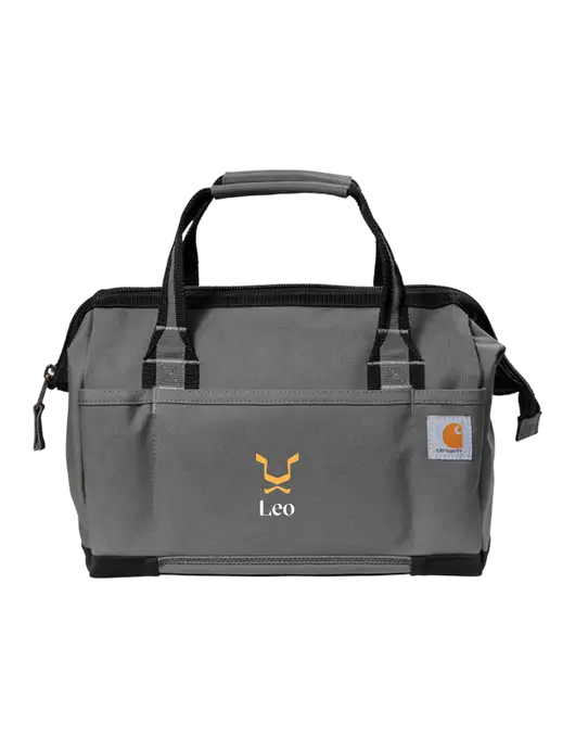Carhartt Foundry Series 14” Grey Tool Bag w/Leo Logo