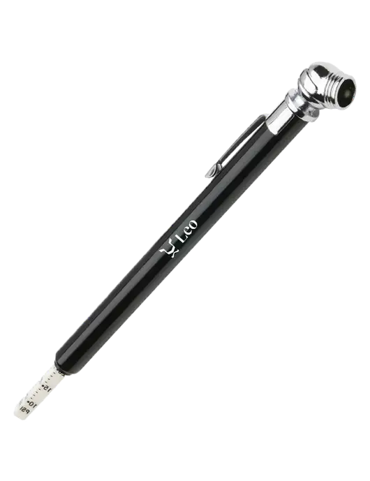 Quick View Black Tire Gauge w/Leo Logo