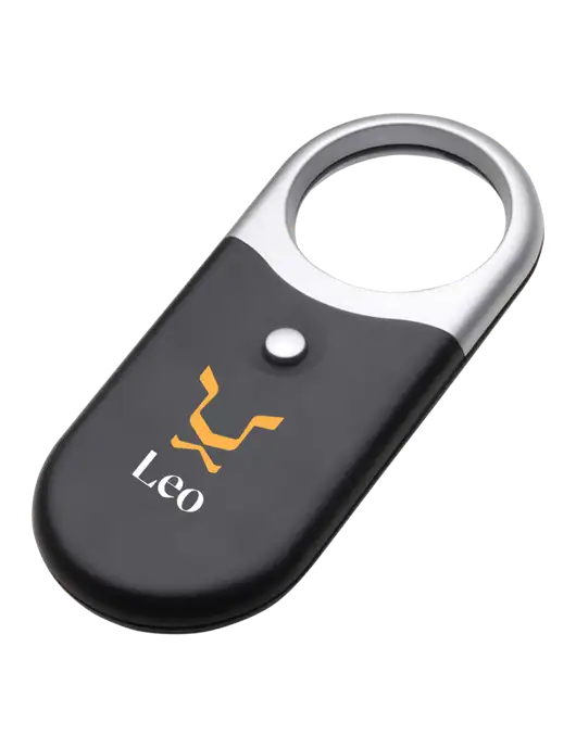 Compact Black Magnifier Light w/Leo Logo