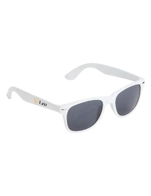 Daytona White Sunglasses w/Leo Logo