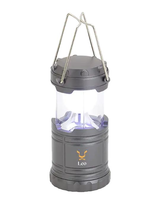 Gunmetal Mini Retro Lantern w/Leo Logo